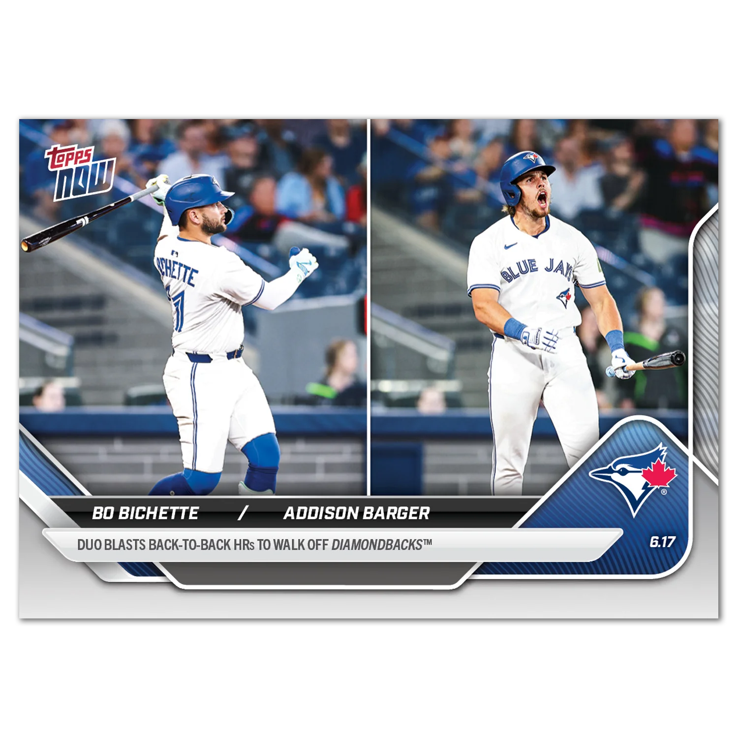 2025 Topps Now #314 Bo Bichette / Addison Barger