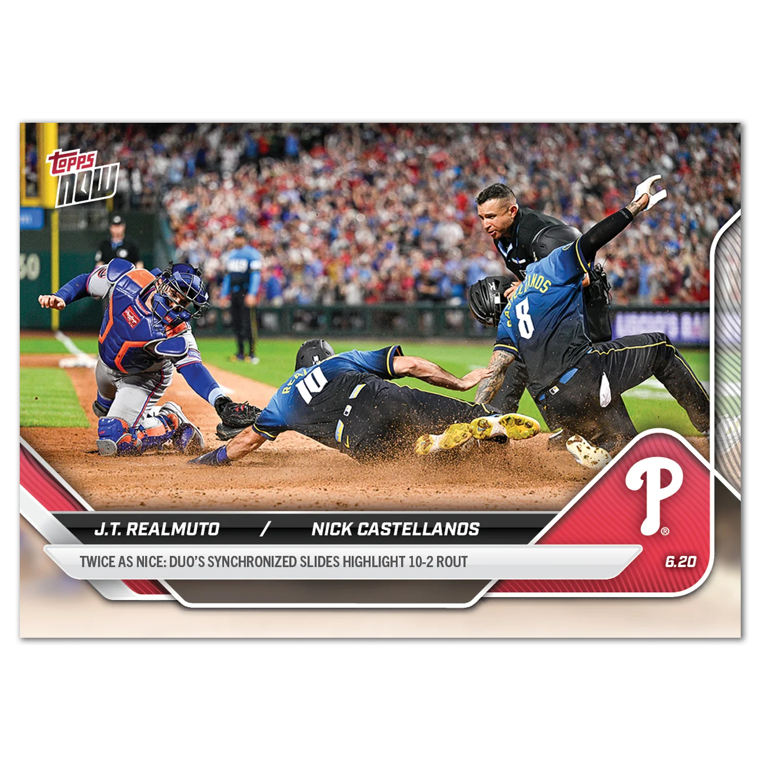 2025 Topps Now #326 J.T. Realmuto / Nick Castellanos