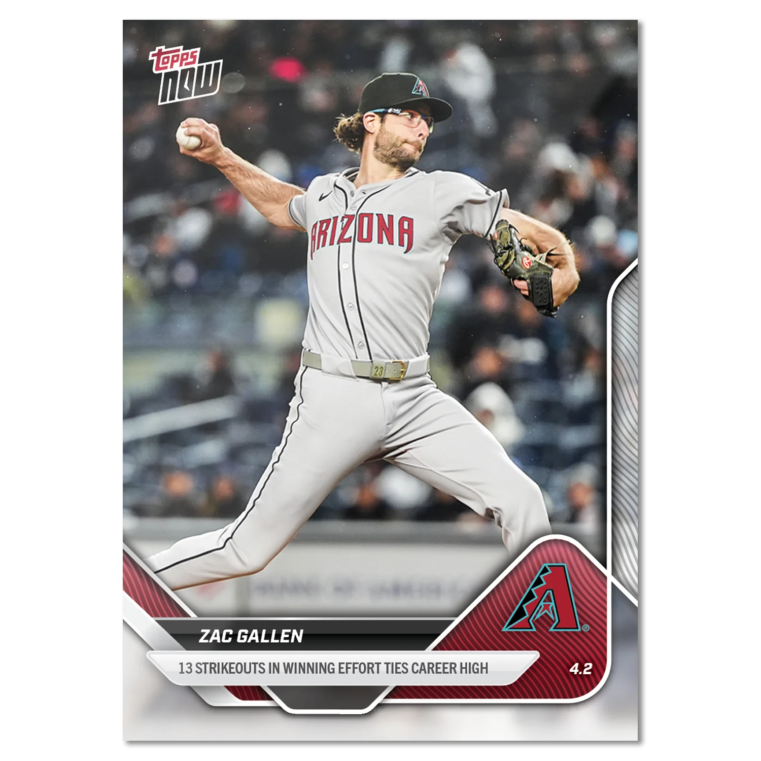 2025 Topps Now #34 Zac Gallen