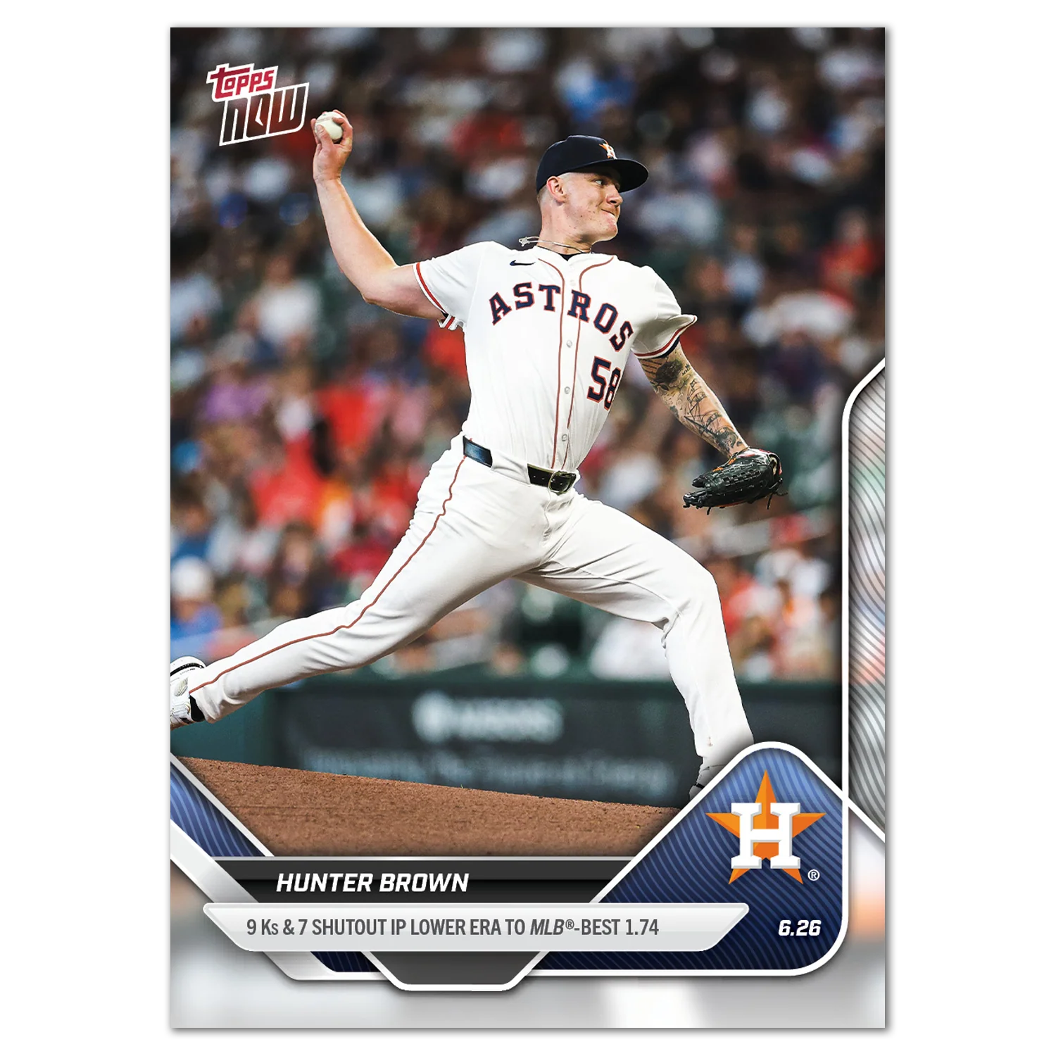 2025 Topps Now #352 Hunter Brown