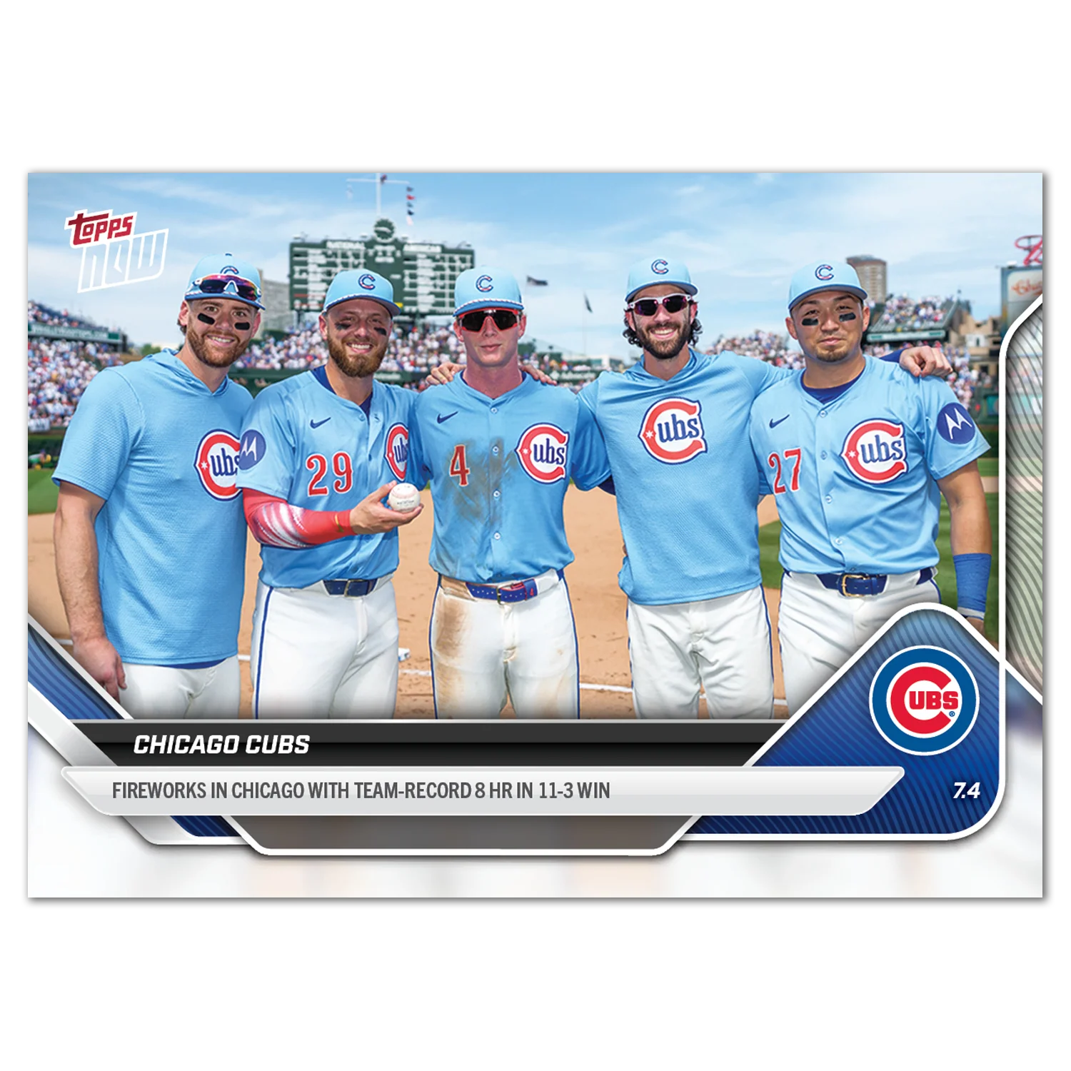 2025 Topps Now #383 Chicago Cubs