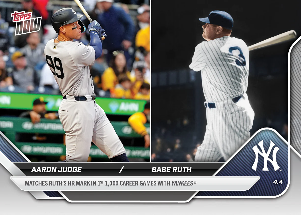 2025 Topps Now #40 Aaron Judge/Babe Ruth