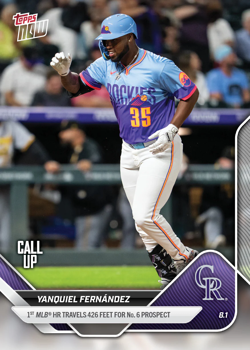 2025 Topps Now #500 Yanquiel Fernández