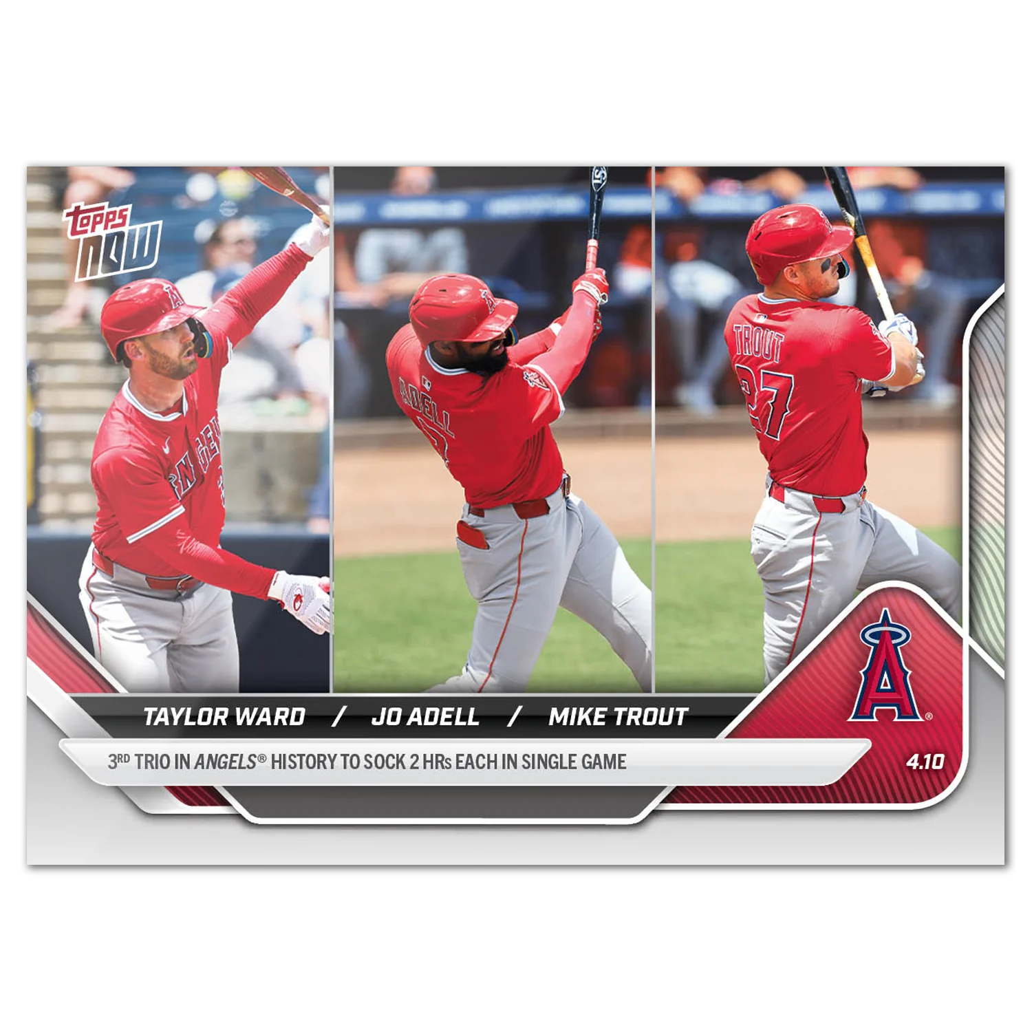 2025 Topps Now #55 Taylor Ward/Jo Adell/Mike Trout