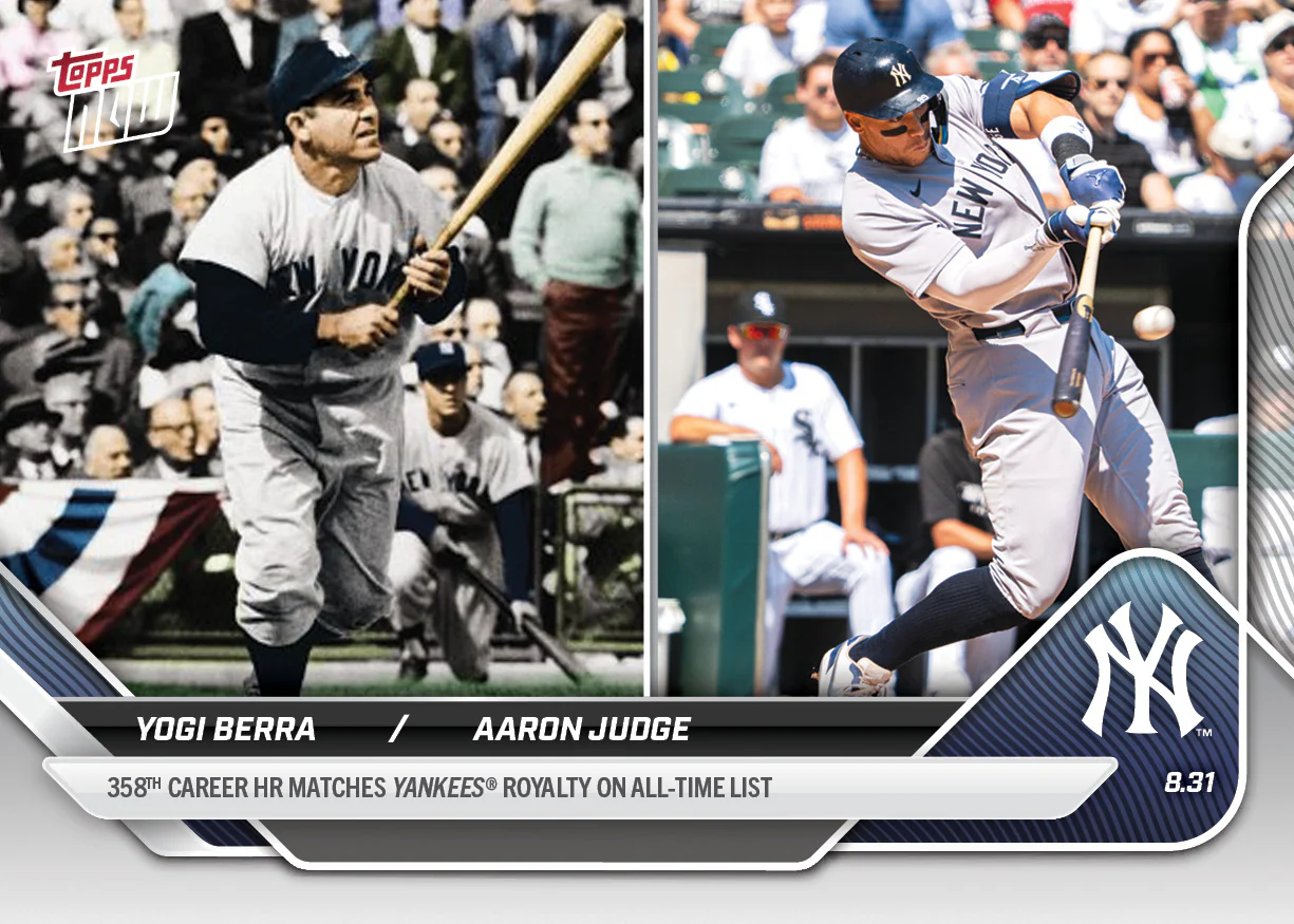 2025 Topps Now #637 Yogi Berra / Aaron Judge