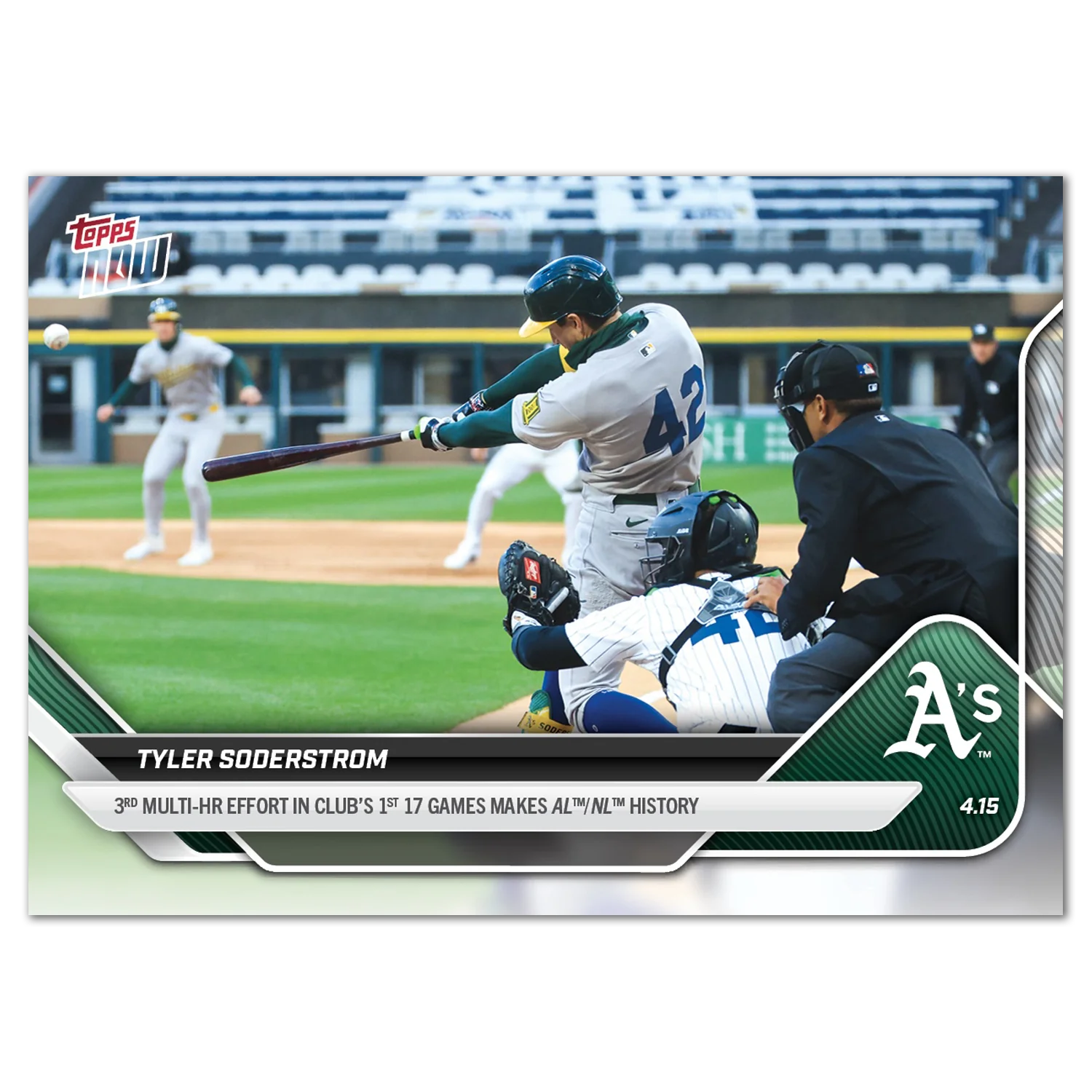 2025 Topps Now #72 Tyler Soderstrom