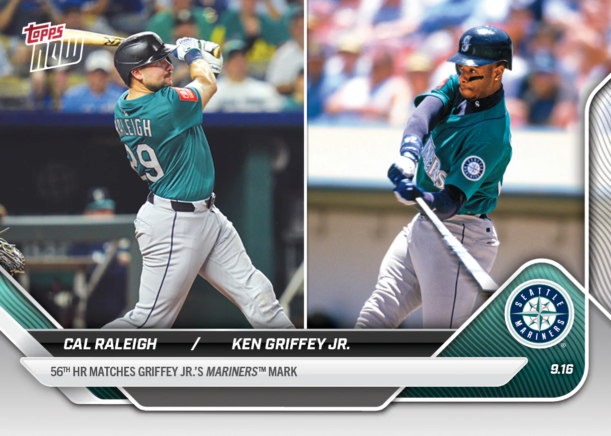2025 Topps Now #720 Cal Raleigh / Ken Griffey Jr.