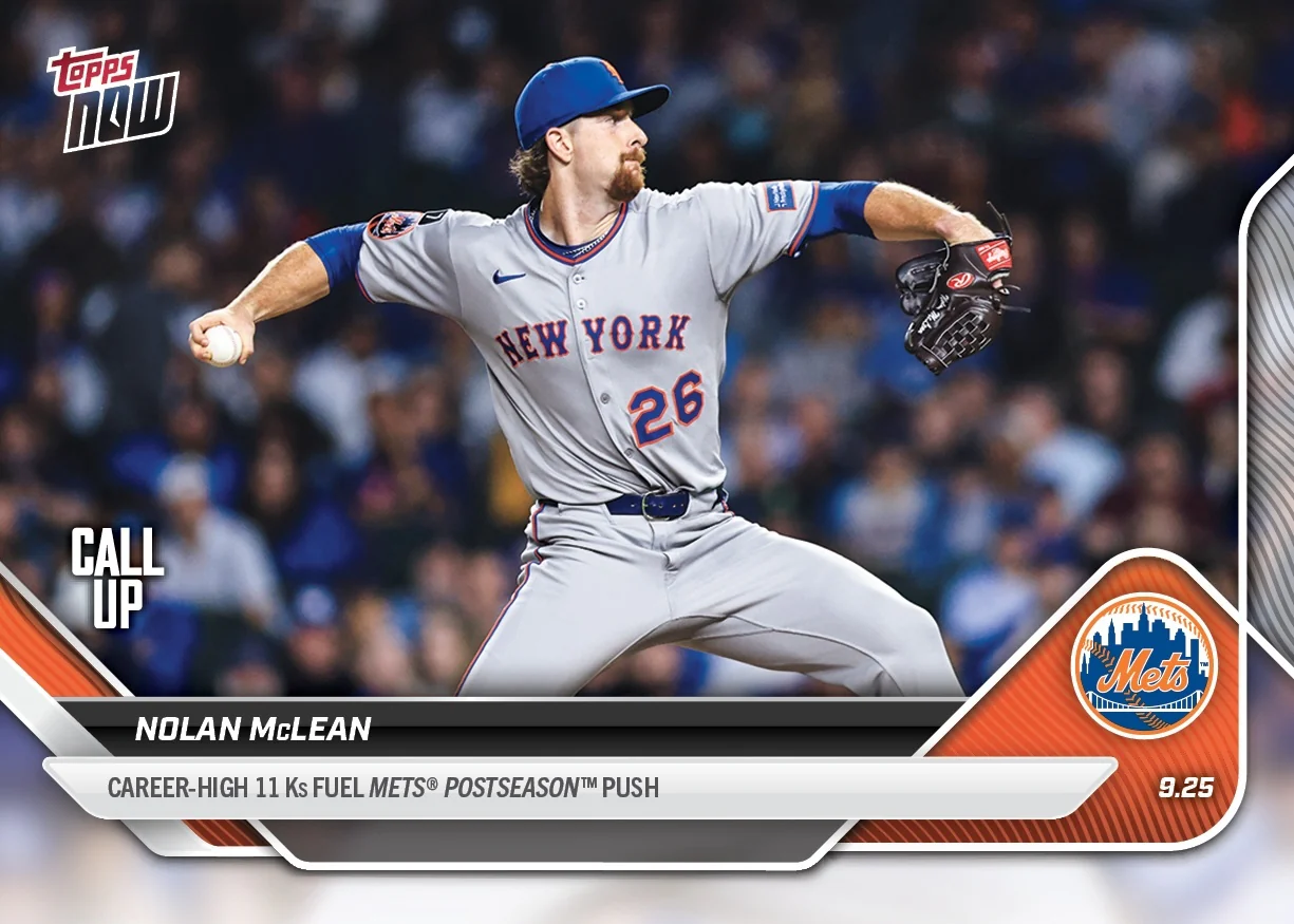 2025 Topps Now #771 Nolan McLean