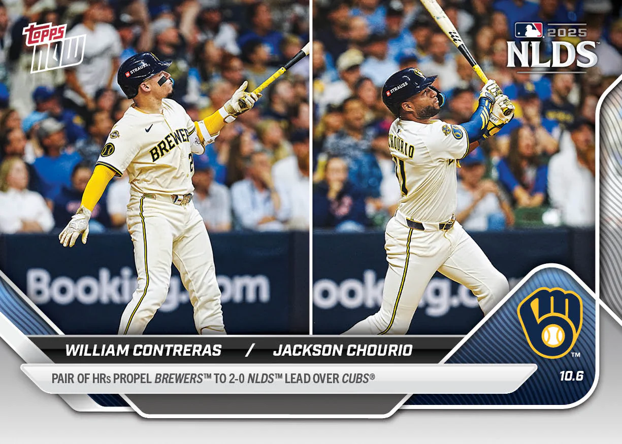 2025 Topps Now #835 William Contreras / Jackson Chourio