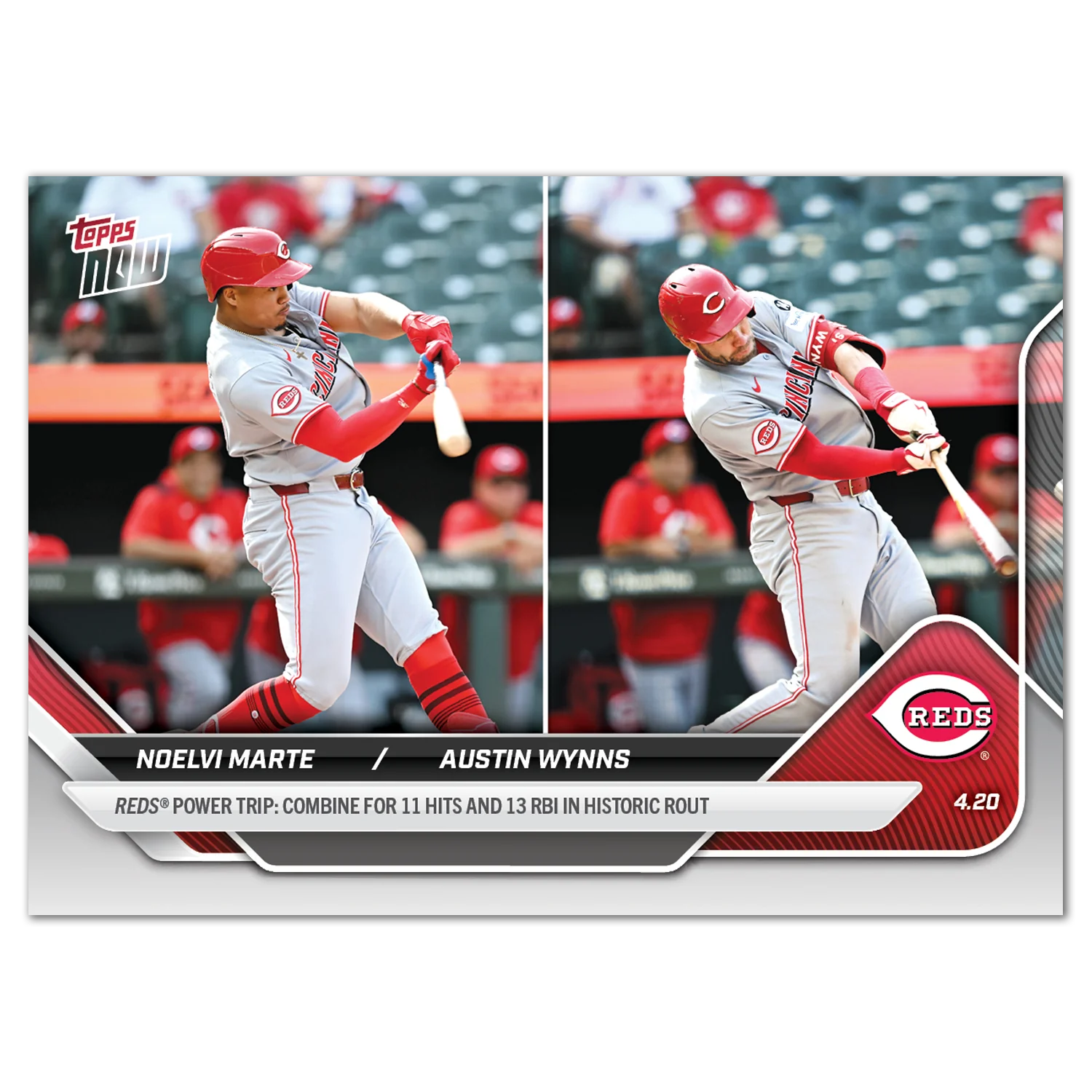 2025 Topps Now #91 Noelvi Marte/Austin Wynns