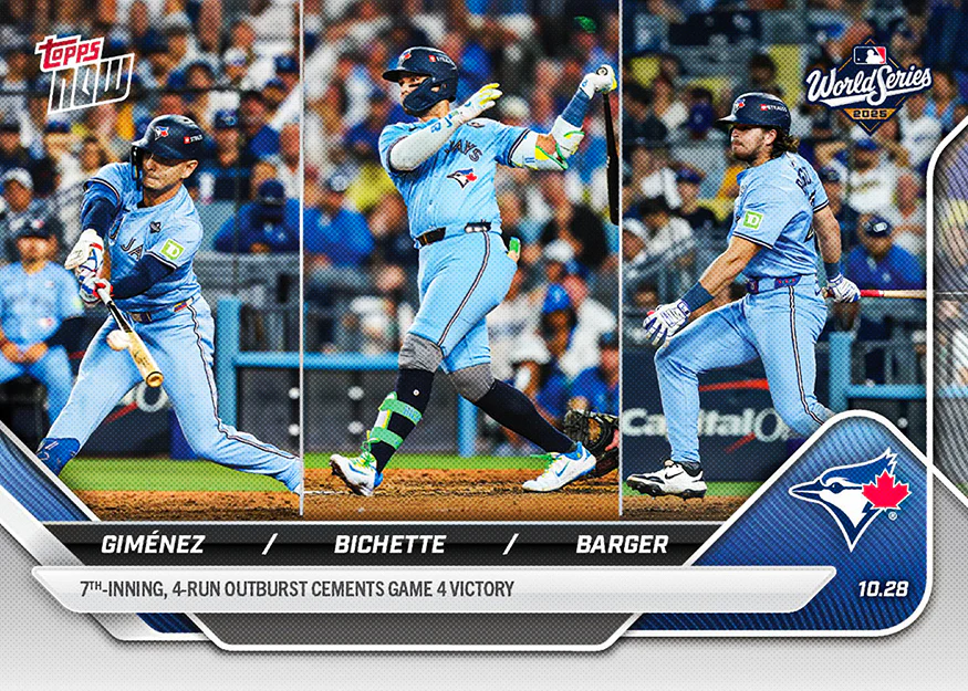 2025 Topps Now #911 Andrés Giménez / Bo Bichette / Addison Barger