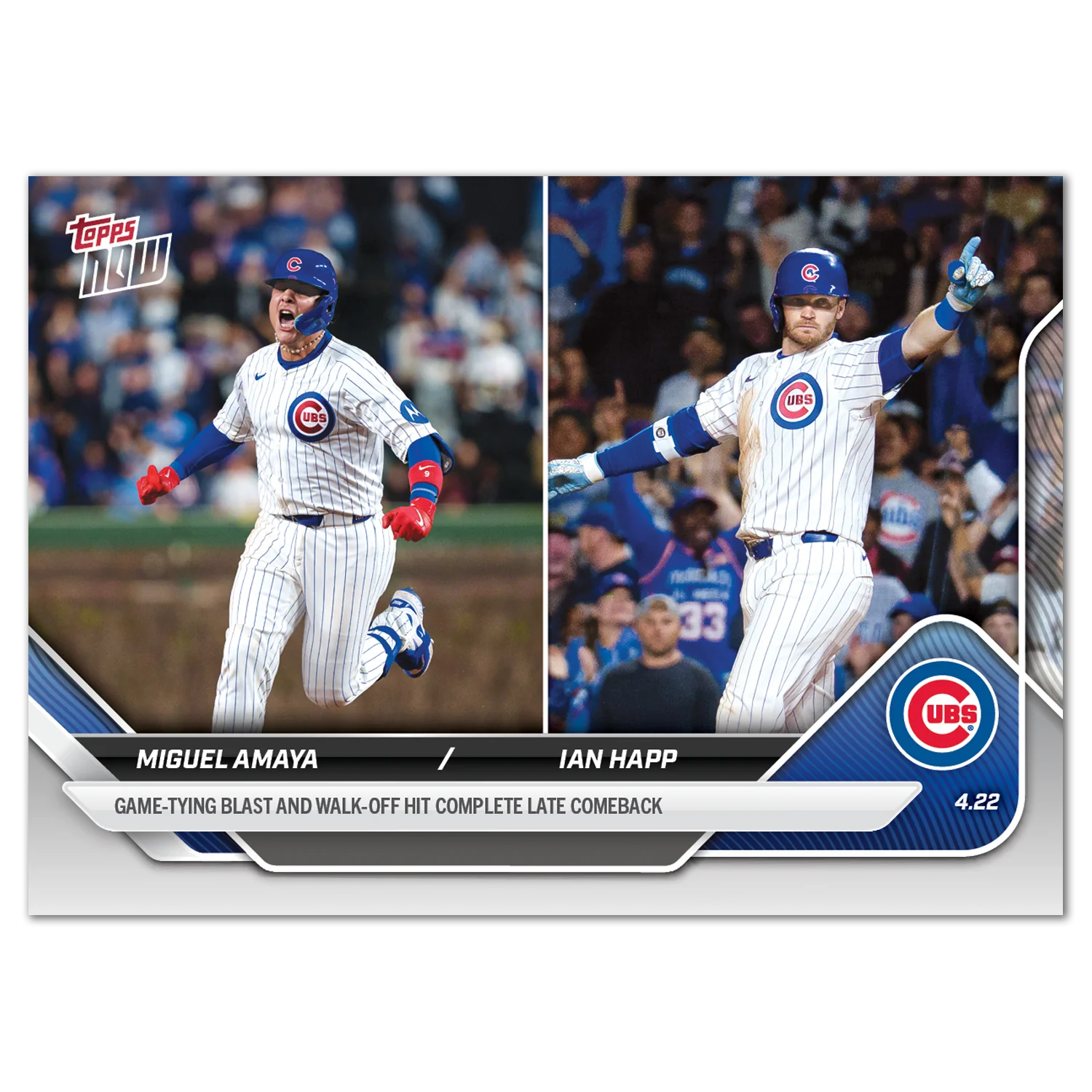 2025 Topps Now #98 Miguel Amaya/Ian Happ