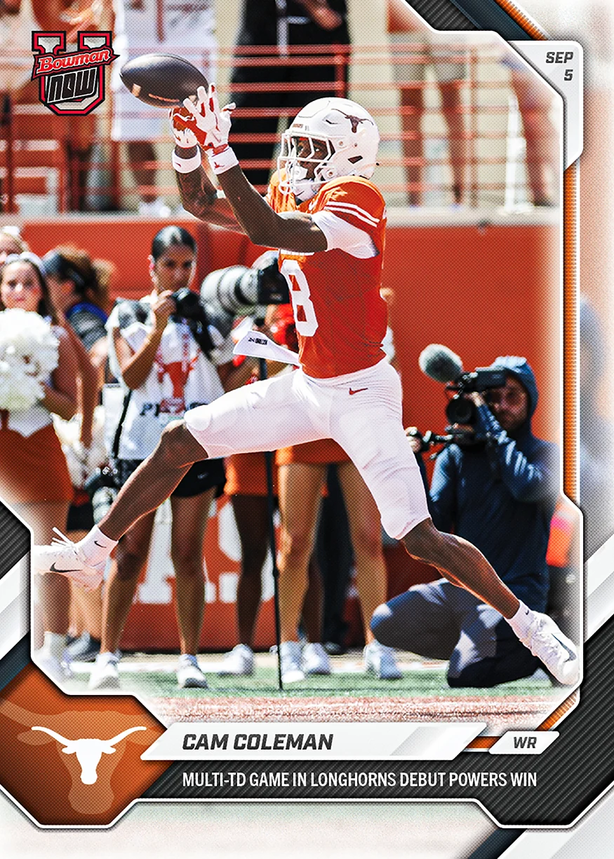 2026-27 Bowman U Football Topps NOW #3 Cam Coleman