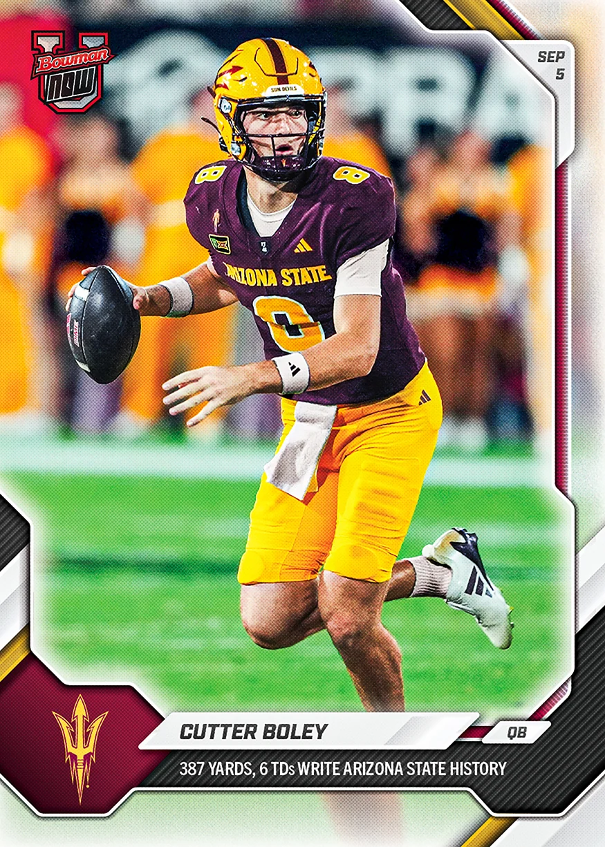 2026-27 Bowman U Football Topps NOW #4 Cutter Boley