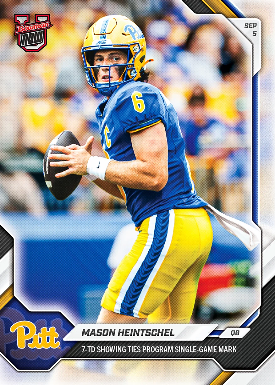 2026-27 Bowman U Football Topps NOW #5 Mason Heintschel
