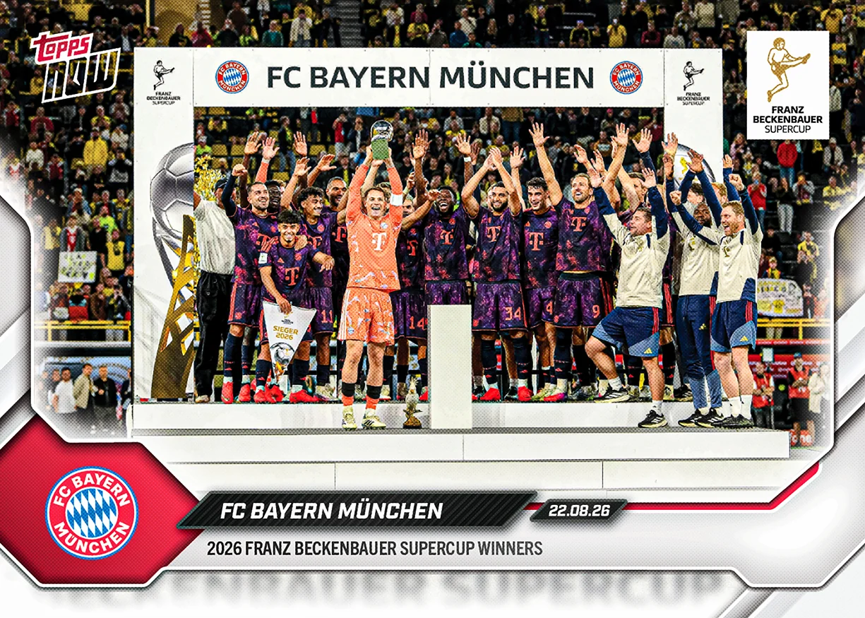 2026-27 Bundesliga Topps NOW #1 2026 Franz Beckenbauer Supercup Winners