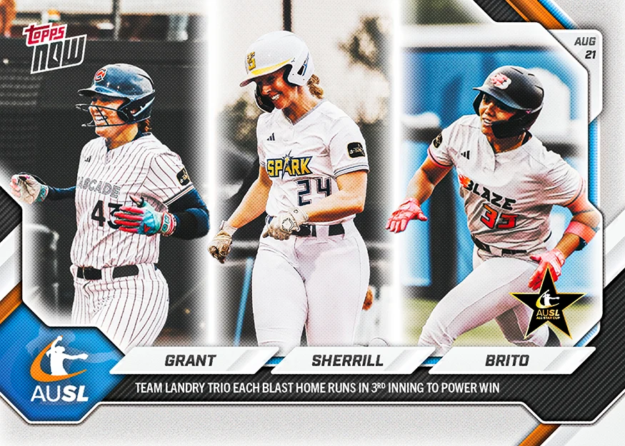 2026 AUSL Topps NOW #61 Megan Grant / Sydney Sherrill / Alyssa Brito