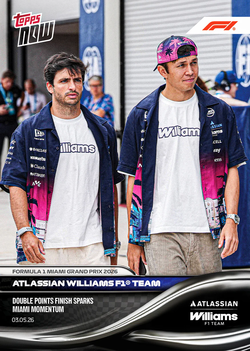 2026 Formula 1 Topps NOW #28 Atlassian Williams F1
