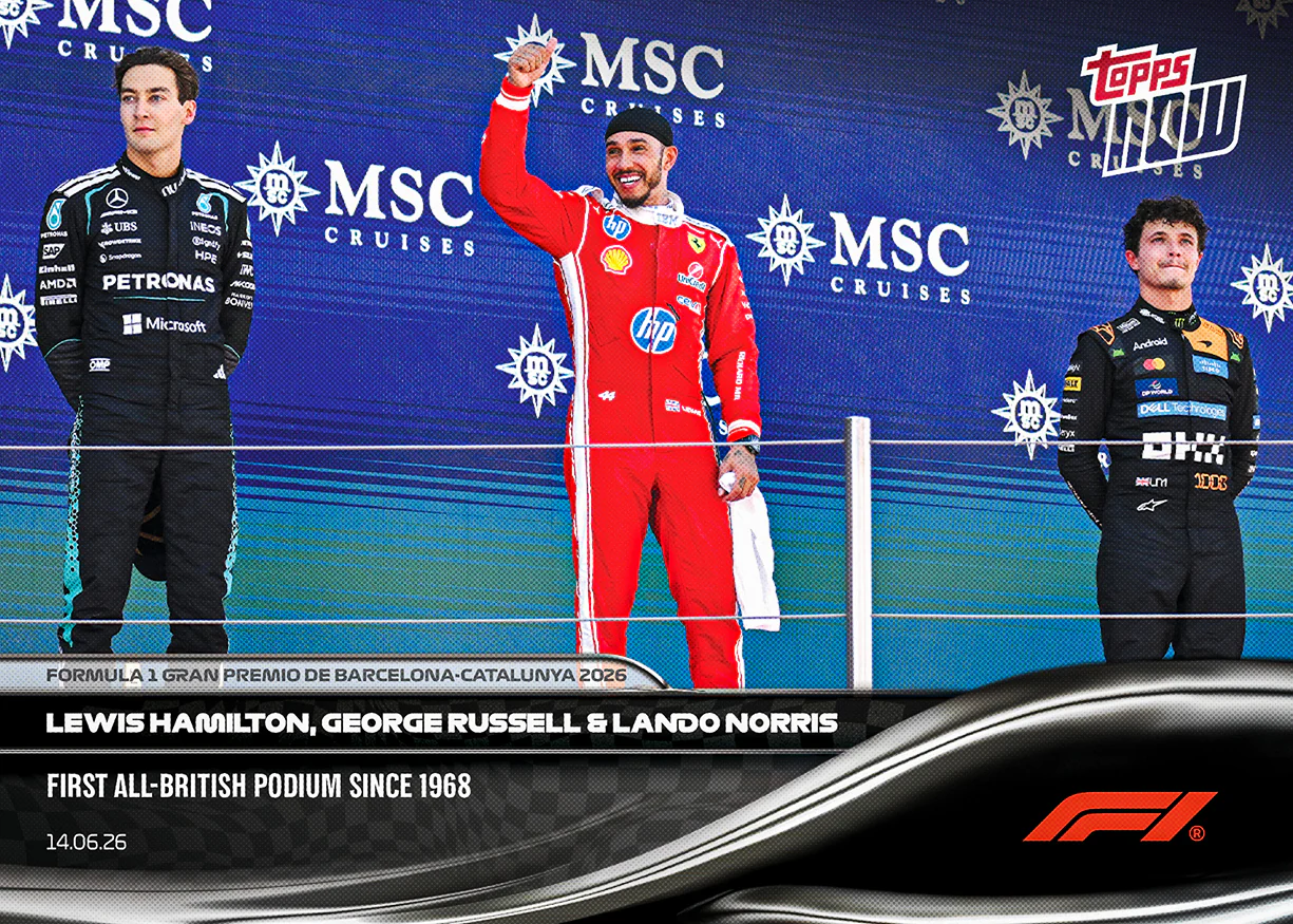 2026 Formula 1 Topps NOW #39 Lewis Hamilton / George Russell / Lando Norris