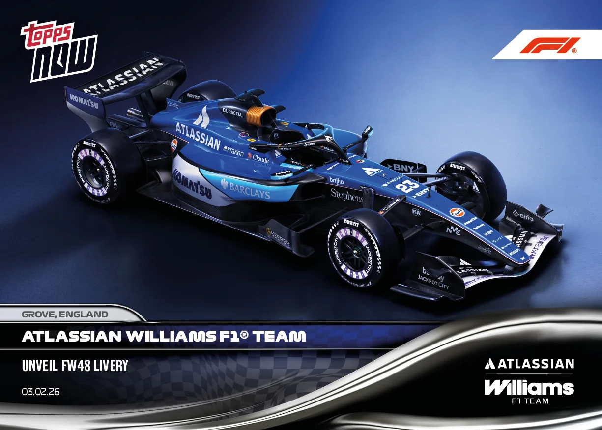 2026 Formula 1 Topps NOW #8 Atlassian Williams F1 Team - 2026 Formula 1