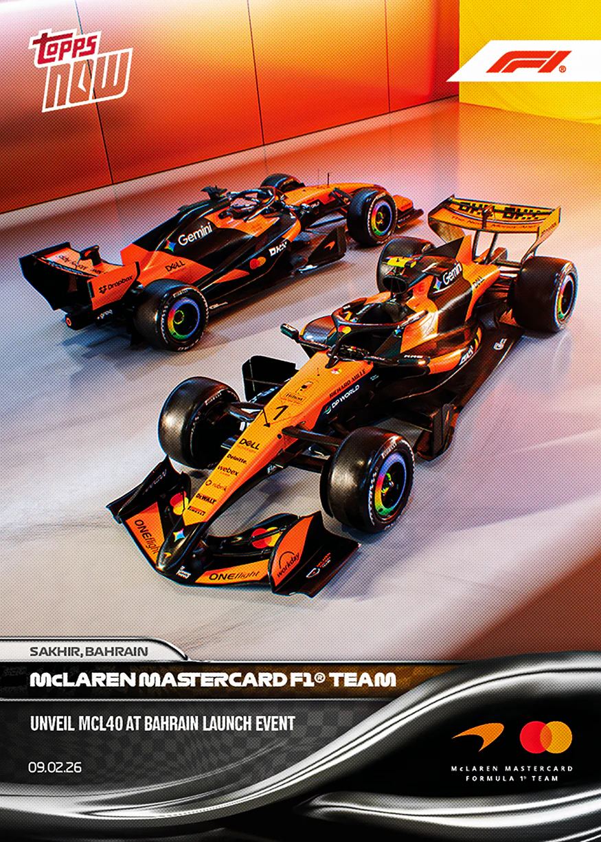 2026 Formula 1 Topps NOW #9 McLaren Mastercard F1® Team