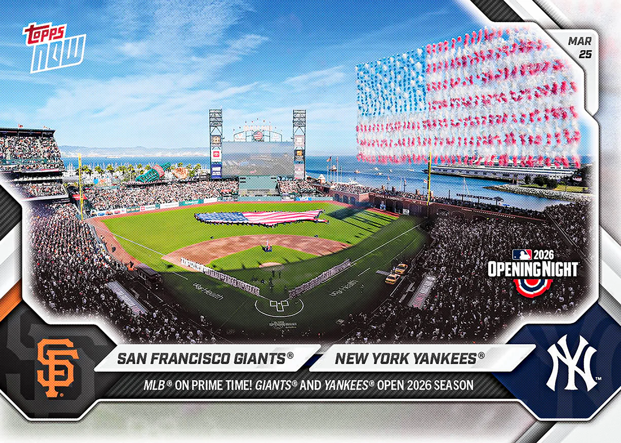 2026 MLB Topps NOW #1 New York Yankees / San Francisco Giants