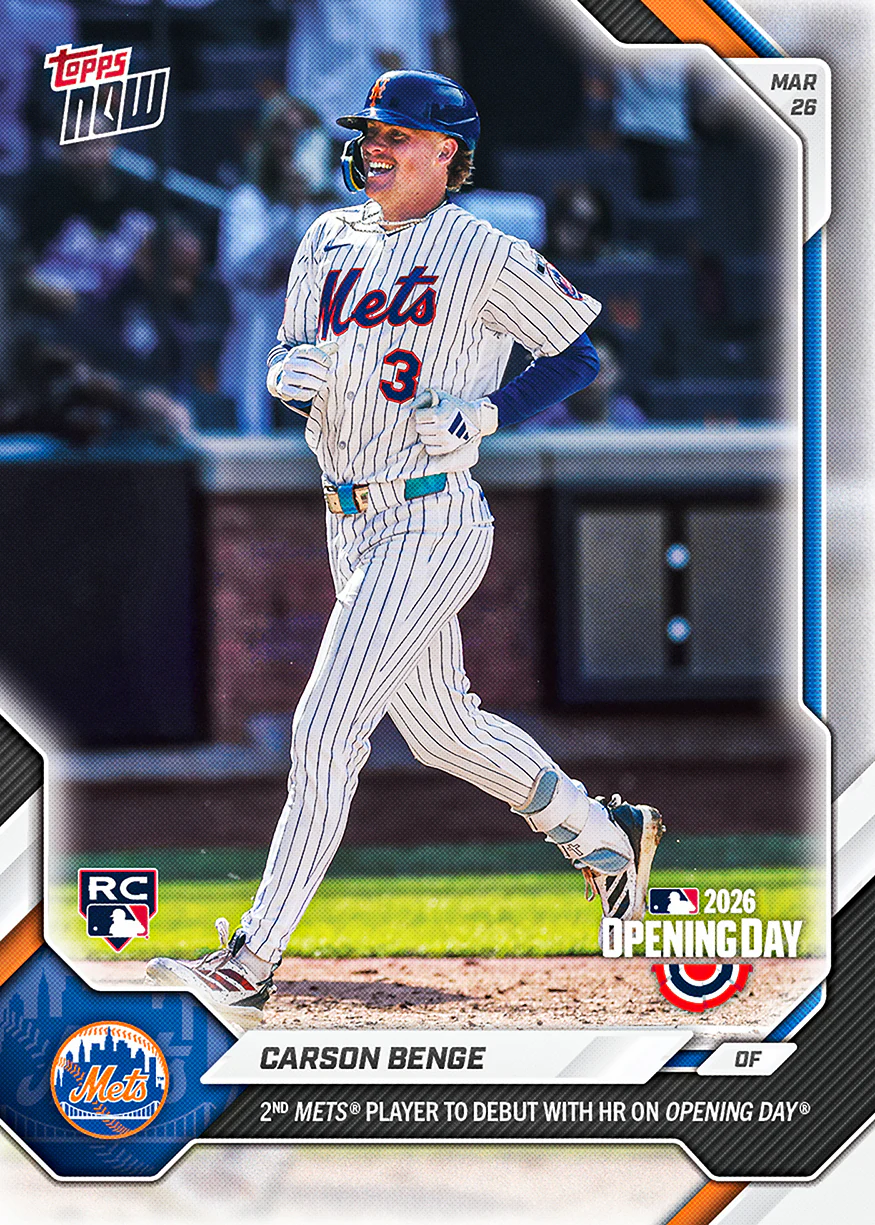 2026 MLB Topps NOW #3 Carson Benge