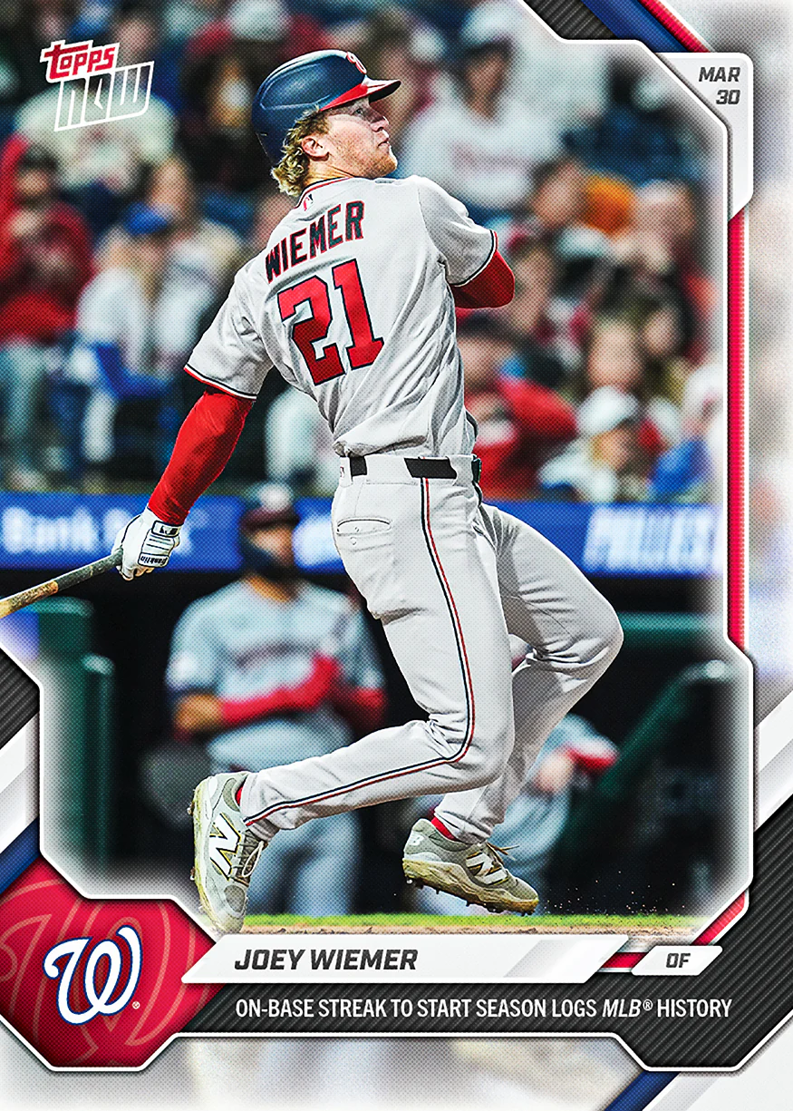 2026 MLB Topps NOW #30 Joey Wiemer