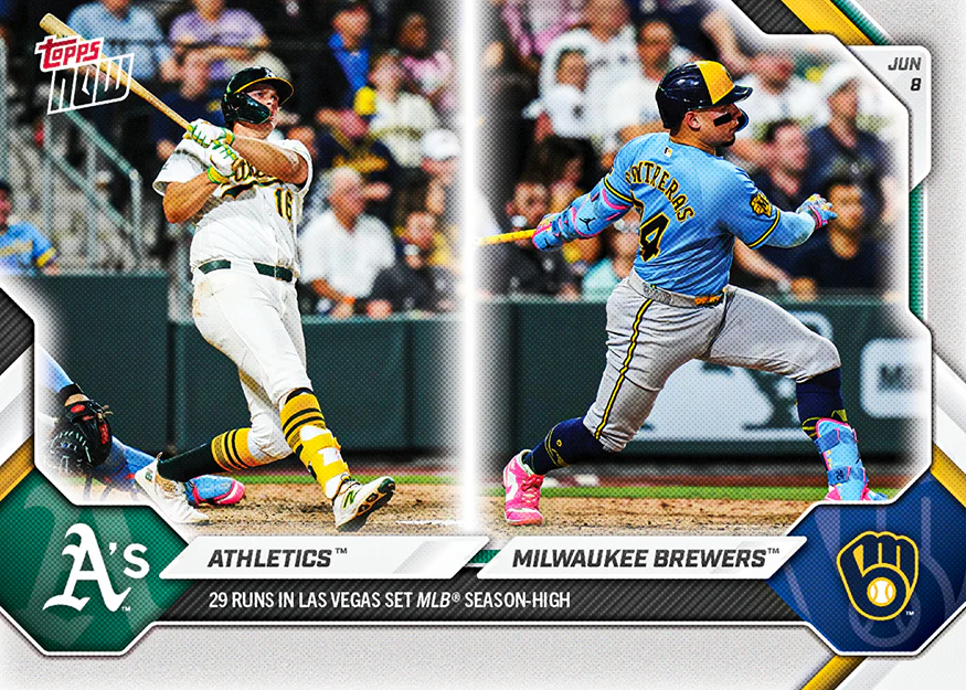 2026 MLB Topps NOW #304 Athletics / Milwaukee Brewers