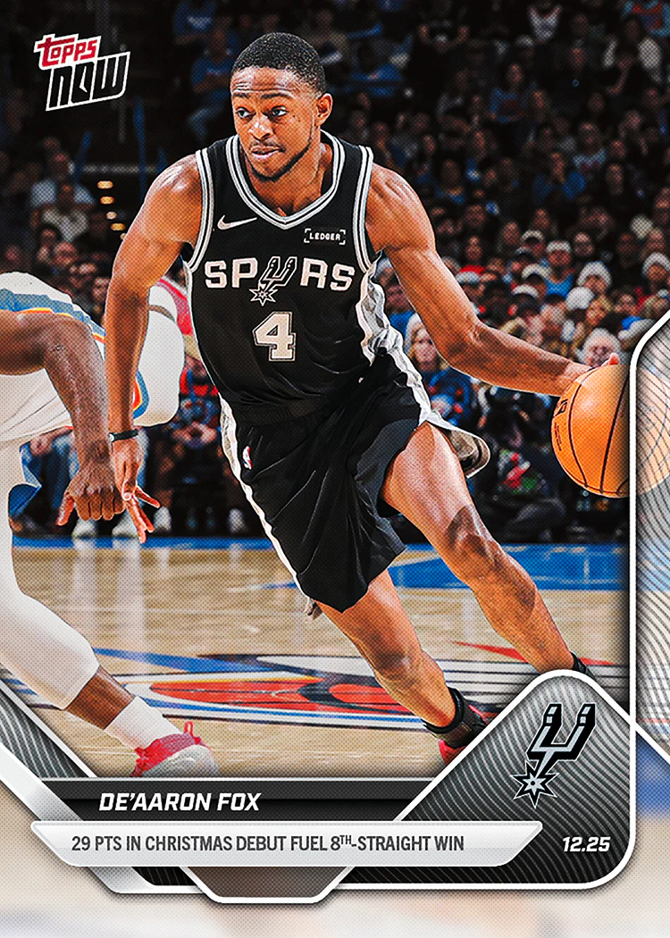 2025-26 NBA Topps NOW #100 De’Aaron Fox