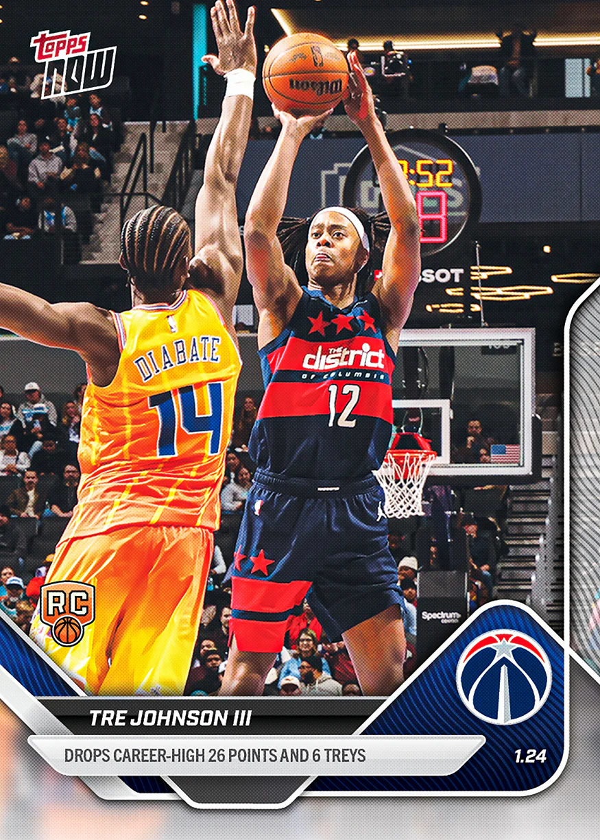 2025-26 NBA Topps NOW #140 Tre Johnson III