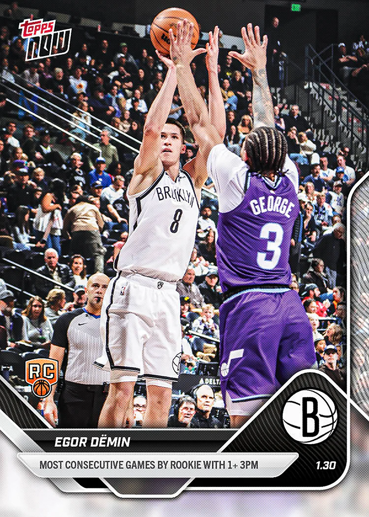 2025-26 NBA Topps NOW #153 Egor Dëmin