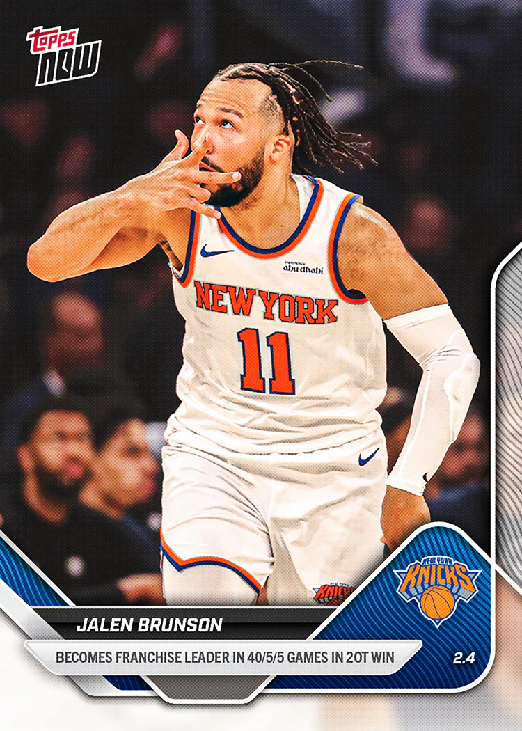 2025-26 NBA Topps NOW #160 Jalen Brunson