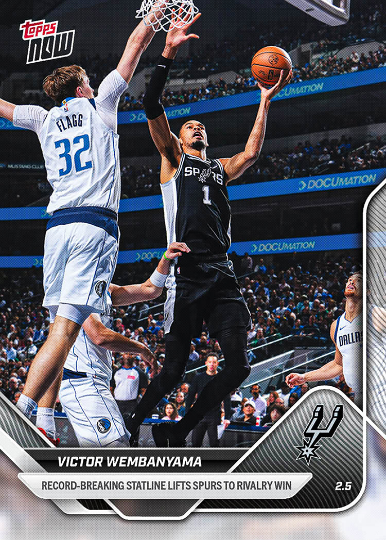 2025-26 NBA Topps NOW #162 Victor Wembanyama