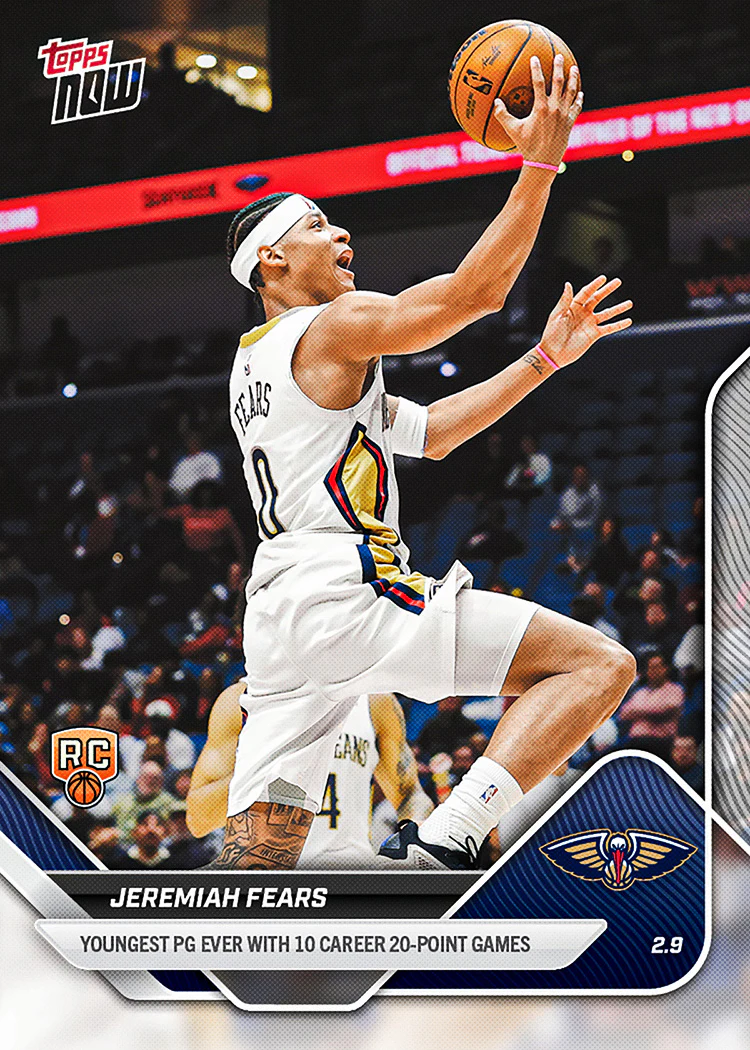 2025-26 NBA Topps NOW #168 Jeremiah Fears