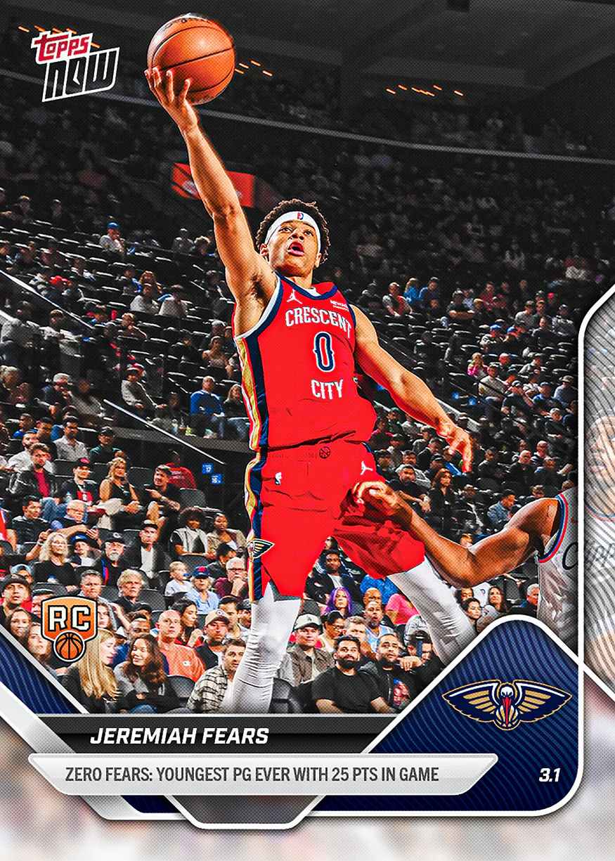 2025-26 NBA Topps NOW #190 Jeremiah Fears