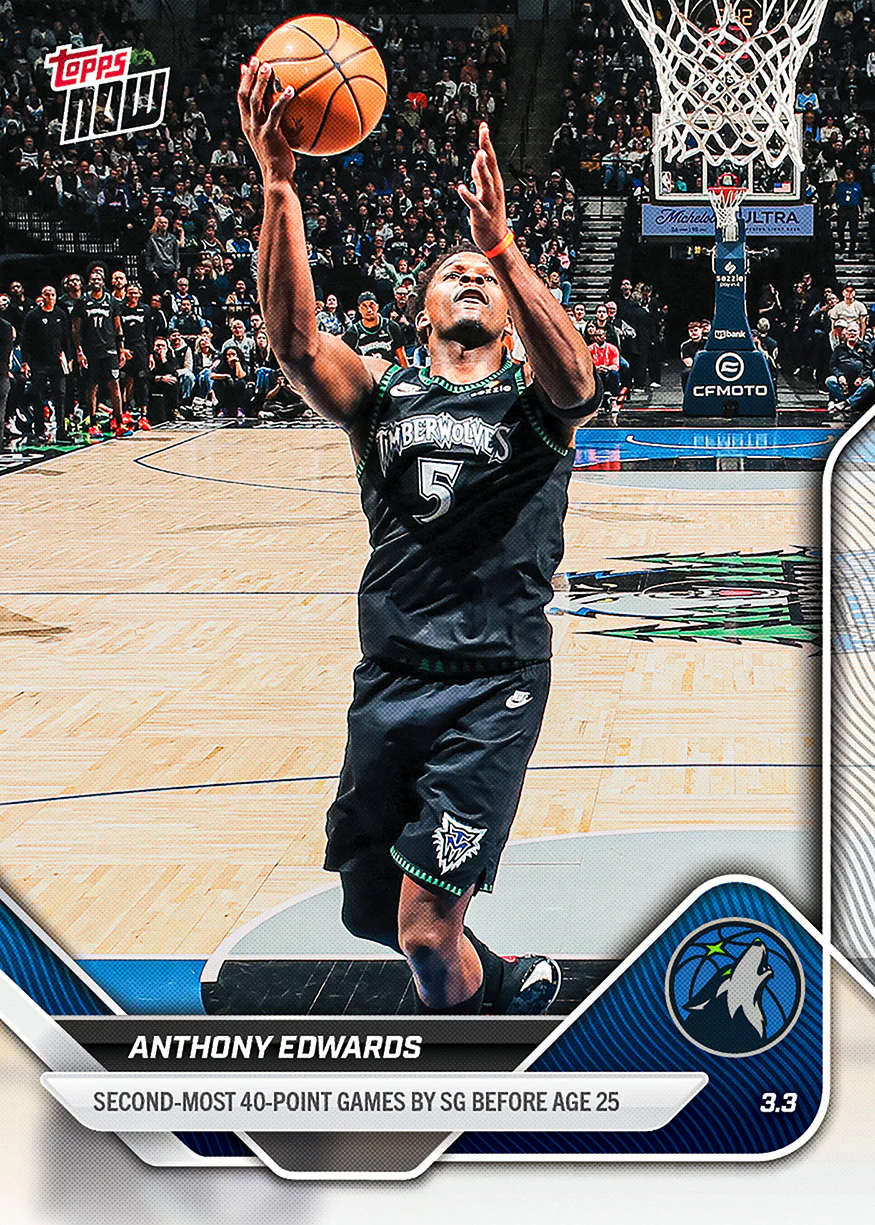 2025-26 NBA Topps NOW #192 Anthony Edwards