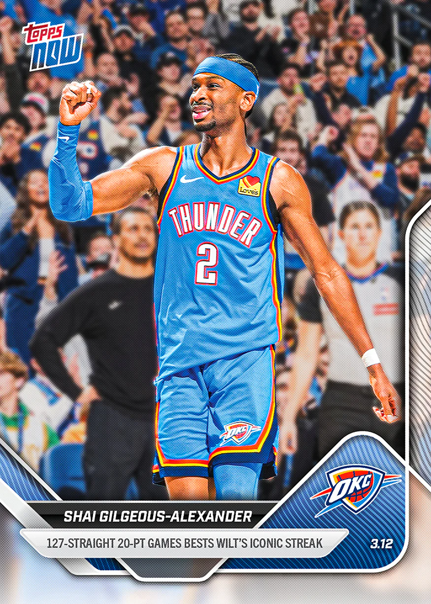 2025-26 NBA Topps NOW #205 Shai Gilgeous-Alexander