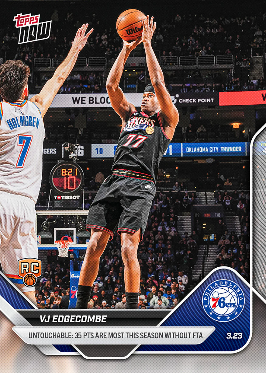 2025-26 NBA Topps NOW #222 VJ Edgecombe