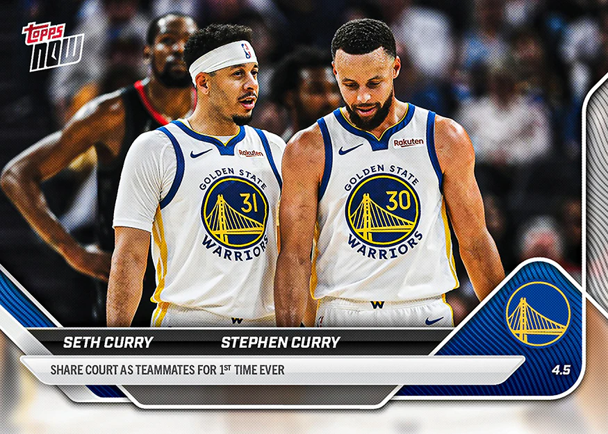 2025-26 NBA Topps NOW #244 Seth Curry/Stephen Curry