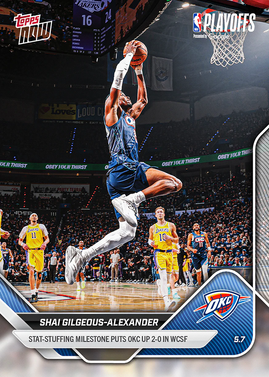 2025-26 NBA Topps NOW #299 Shai Gilgeous-Alexander
