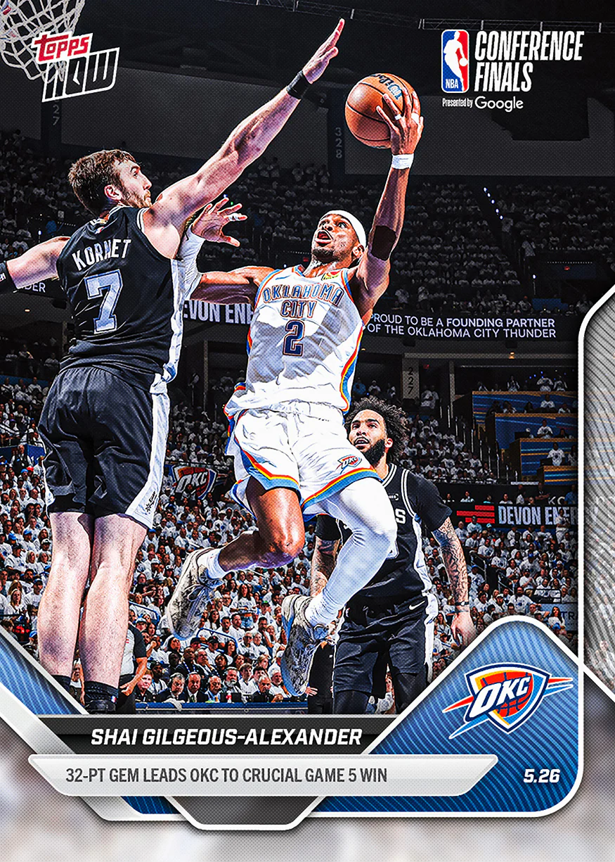 2025-26 NBA Topps NOW #322 Shai Gilgeous-Alexander