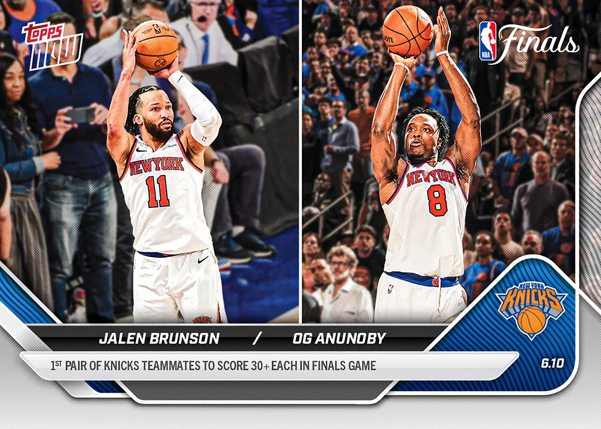 2025-26 NBA Topps NOW #338 Jalen Brunson / OG Anunoby