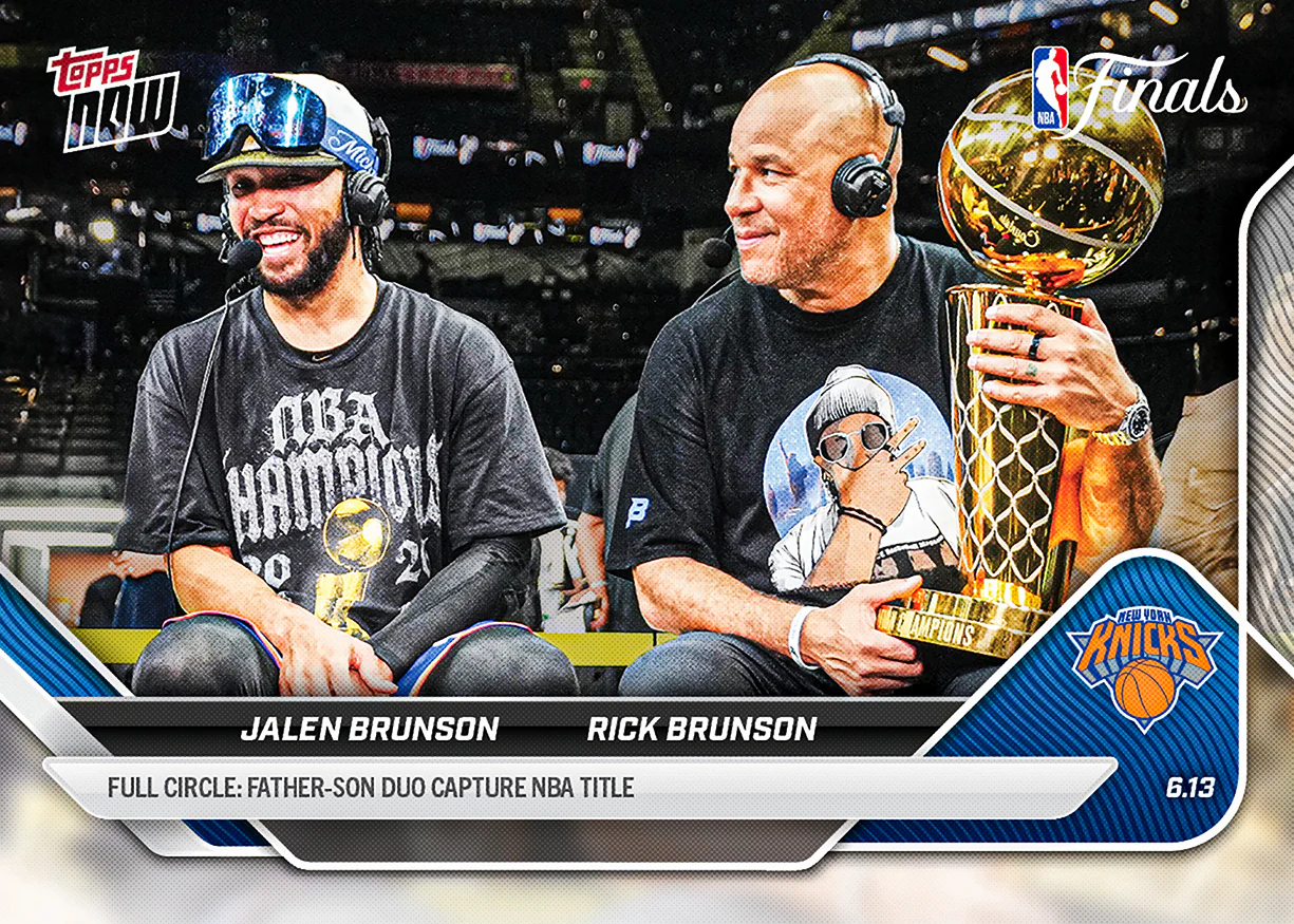 2025-26 NBA Topps NOW #343 Jalen Brunson/Rick Brunson