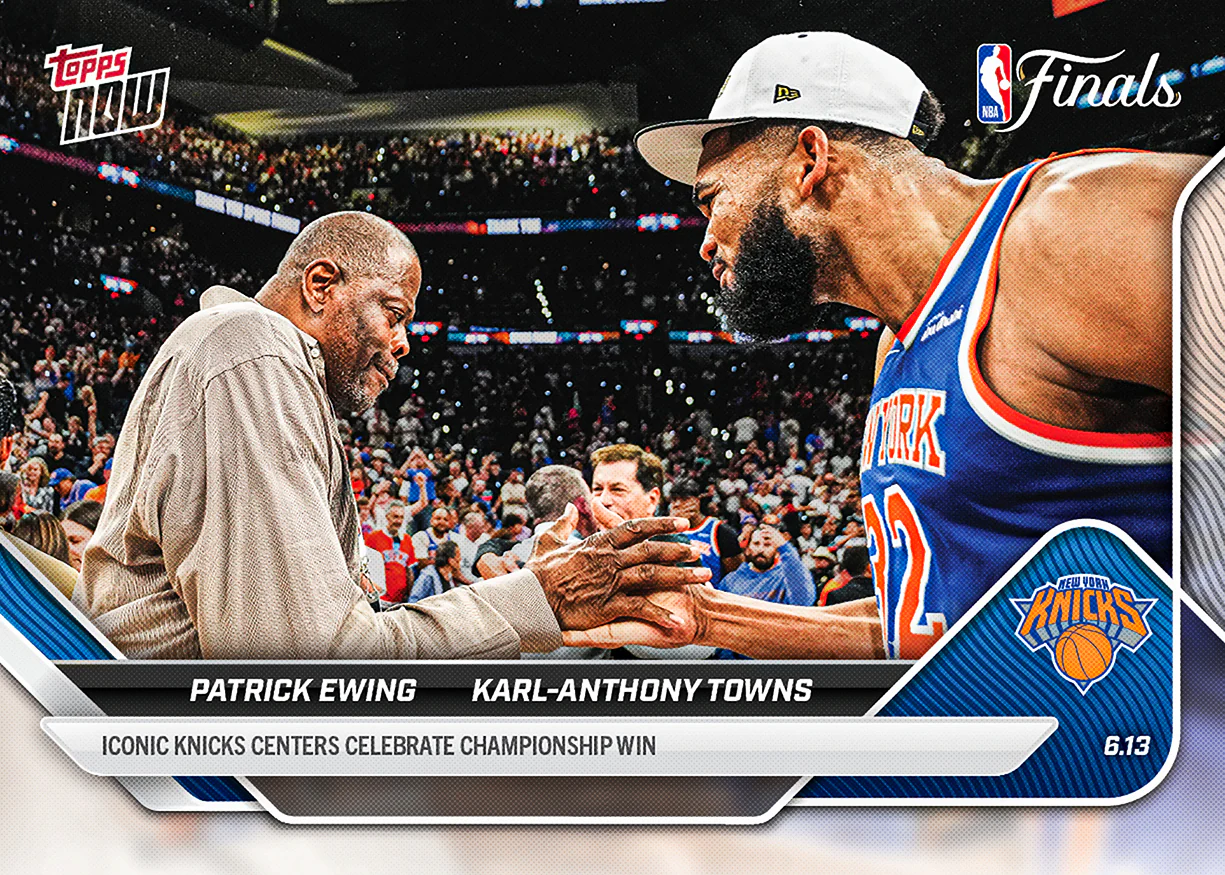 2025-26 NBA Topps NOW #344 Patrick Ewing/Karl-Anthony Towns