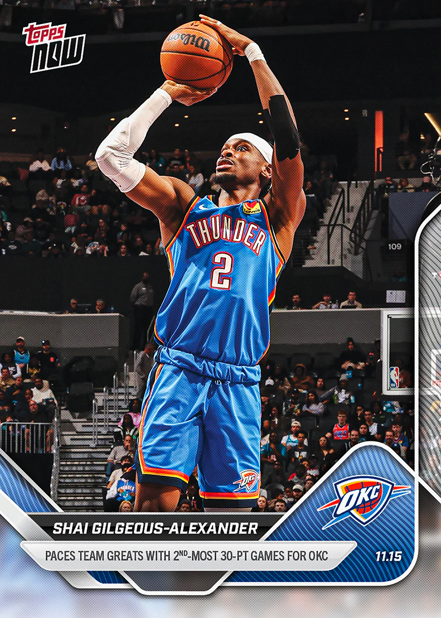 2025-26 NBA Topps NOW #56 Shai Gilgeous-Alexander