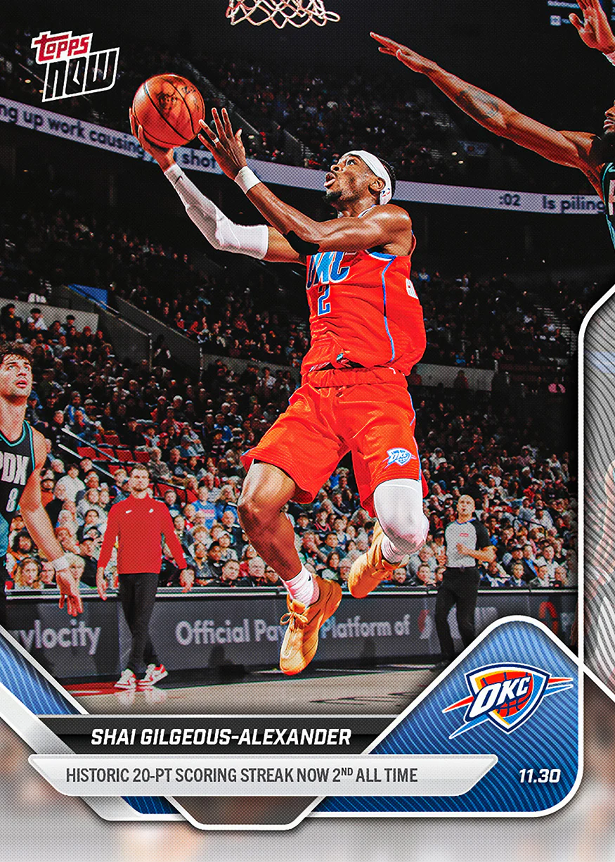 2025-26 NBA Topps NOW #69 Shai Gilgeous-Alexander