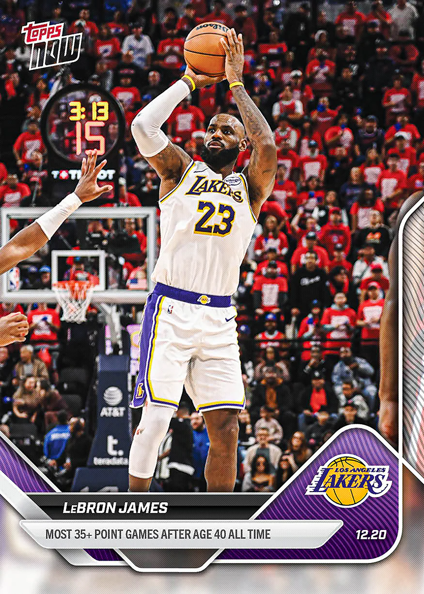 2025-26 NBA Topps NOW #95 LeBron James