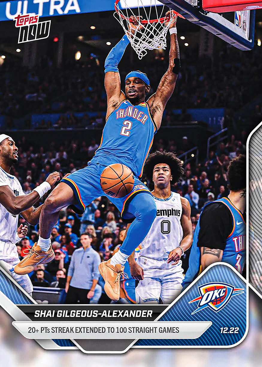 2025-26 NBA Topps NOW #98 Shai Gilgeous-Alexander