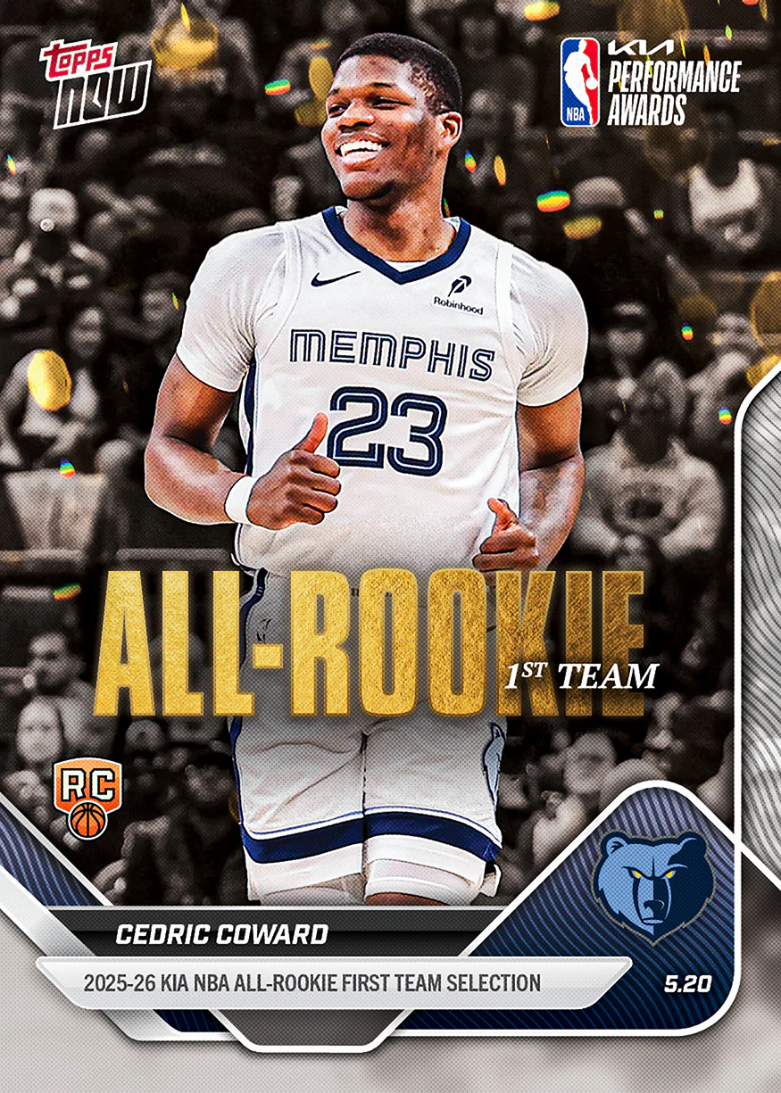 2025-26 NBA Topps NOW #AR05 Cedric Coward